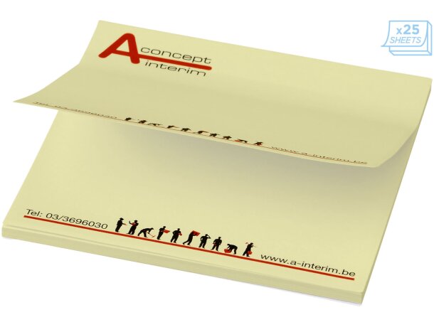 Notas adhesivas Sticky-Mate 75x75 con certificación FSC Amarillo claro detalle 8