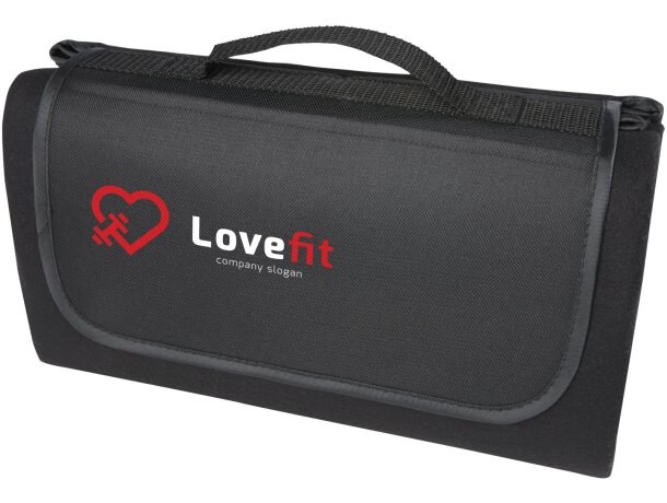 Manta pícnic Salvie de plástico reciclado con certificado GRS Negro intenso detalle 9