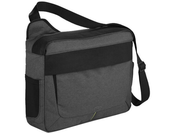 Bolsa bandolera elegante para portátil de 17" personalizada gris Bolsa bandolera elegante para portátil de 17" personalizada gris