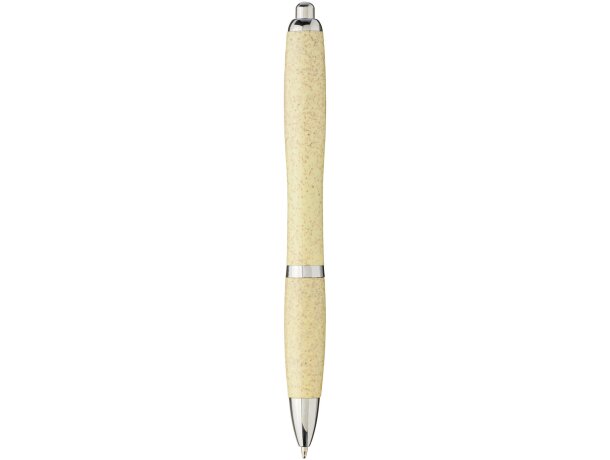 Bolígrafo de paja de trigo con punta cromada Nash grabado