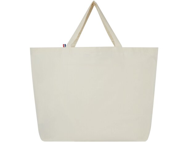 Bolsa tote reciclada Cannes 10L algodón y poliéster 200 g/m² Natural detalle 4