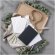 Mini libretas papel triturado con hojas a rayas Blanco detalle 6