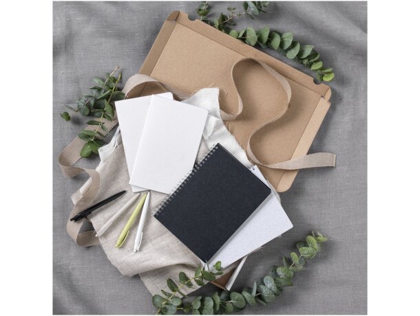 Mini libretas papel triturado con hojas a rayas Blanco detalle 6