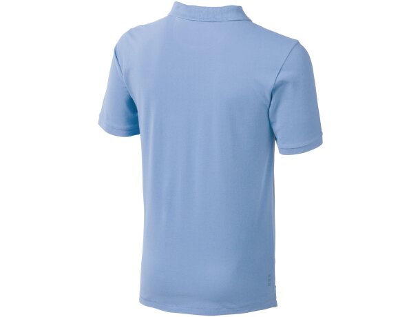 Polo de manga corta algodón BCI 200 g/m2 Elevate Life Calgary Azul claro detalle 38