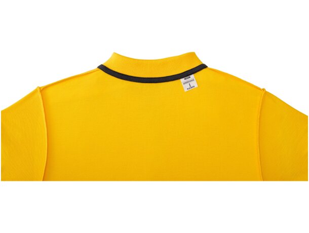 Polo de manga corta para mujer Helios Amarillo detalle 9