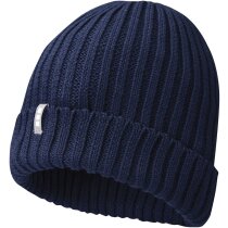 Gorro acanalado algodón orgánico negro unisex