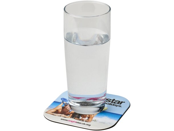 Posavasos cuadrado Brite-Mat reciclado con base antideslizante Negro intenso detalle 3