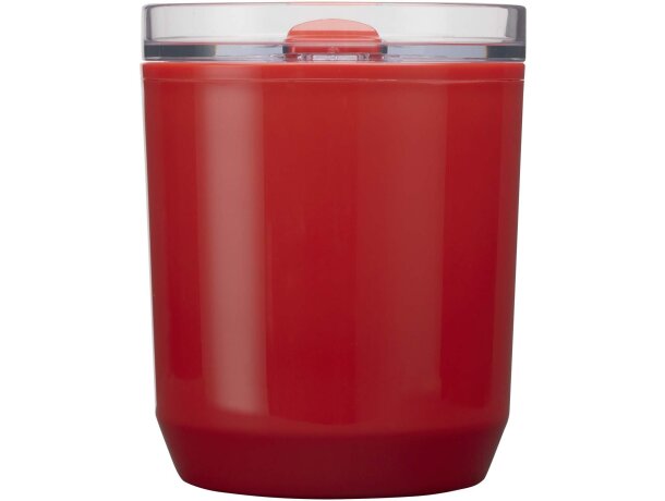 Vaso de doble pared Hudson 180ml plástico reciclado Rojo detalle 12