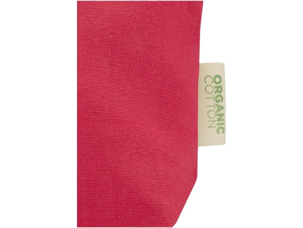 Bolsa de aseo pequeña Odisha algodón orgánico certificado OCS Rojo detalle 24