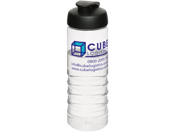 H2O Active® Treble Bidón deportivo con tapa Flip de 750 ml Transparente/negro intenso detalle 5