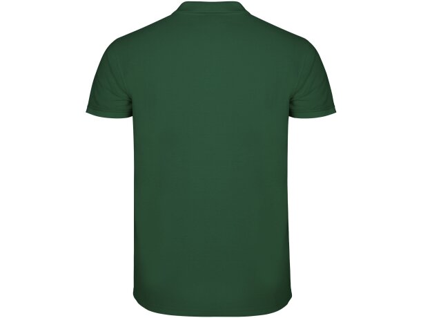 Polo manga corta hombre Star Roly 100% algodón piqué 200 g/m² Verde botella detalle 78