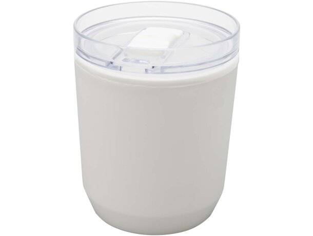 Vaso de doble pared Hudson 180ml plástico reciclado Blanco detalle 5