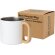 Taza acero inoxidable reciclado Bjorn con asa de madera Blanco