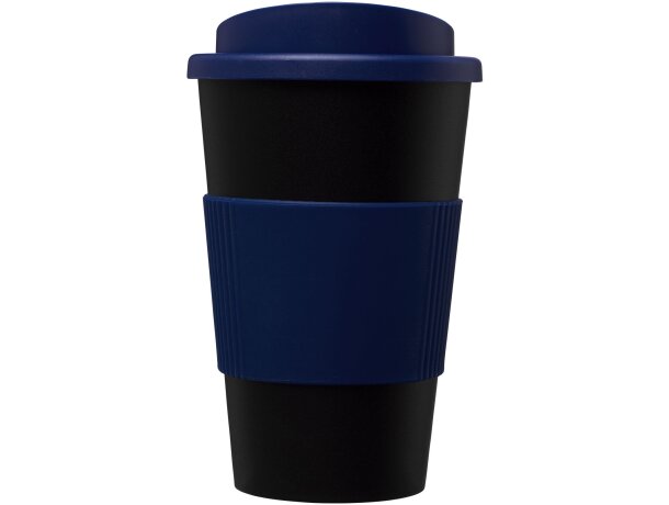 Vaso térmico 350ml con agarradera Americano Negro intenso/azul detalle 10