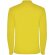 Polo manga larga hombre Estrella Roly 100% algodón piqué Amarillo detalle 10