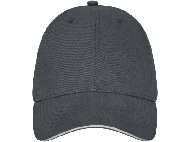 Gorra con ribete de 6 paneles Darton Gris tormenta detalle 30