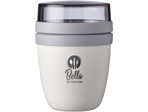 Fiambrera Mini Mepal Ellipse 300+120 ml dos compartimentos Blanco detalle 7