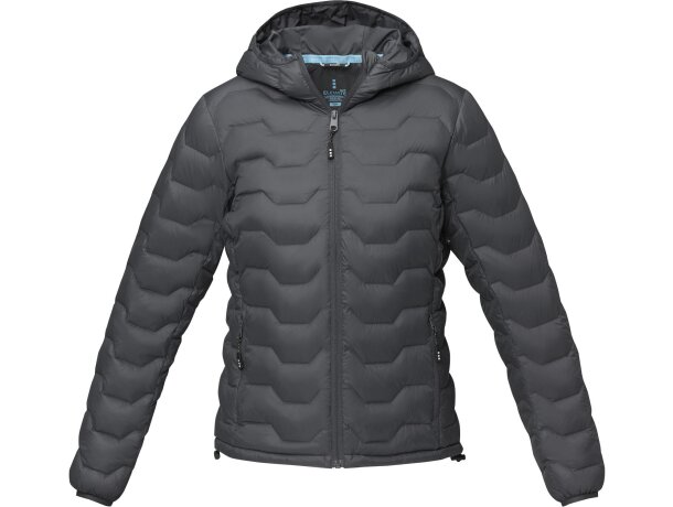 Chaqueta aislante reciclada GRS Petalite para mujer Gris tormenta detalle 10