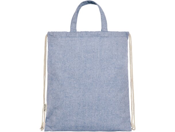 Mochila de cuerdas Aware Pheebs reciclada con rastreador QR Azul mezcla detalle 8