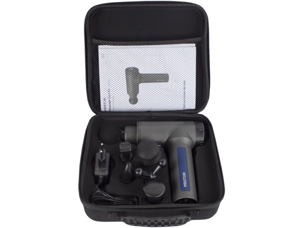 Pistola de masaje Prixton MGF100 con 6 cabezales intercambiables Negro intenso detalle 5