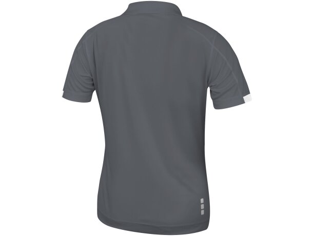 Polo manga corta de mujer kiso de Elevate 150 gr Gris acero detalle 8