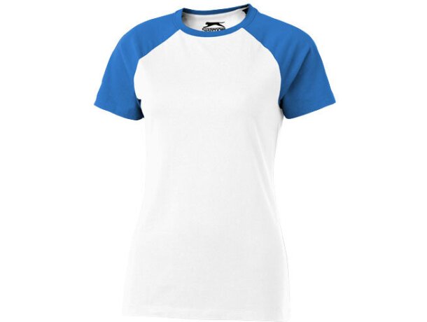 Camiseta manga corta de mujer combinada blanca Camiseta manga corta de mujer combinada blanca