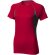 Camiseta técnica Quebec de manga corta blanca detalles de color de mujer Rojo/antracita
