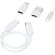 Cable de carga modular reciclado con soporte para móvil Savvy Blanco detalle 12