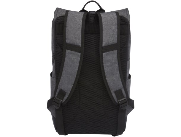 Mochila para portátil de 15,6 correas ajustables poliéster Gris mezcla/negro intenso detalle 3