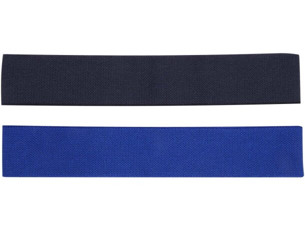 Set de 2 gomas de resistencia Grip látex y poliéster Azul marino/azul real detalle 3