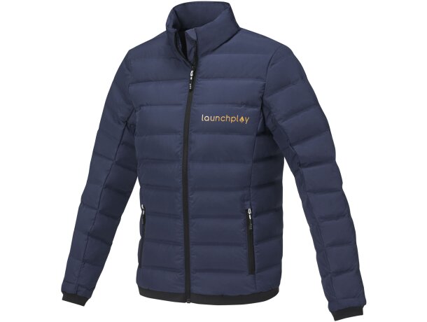 Chaqueta plumón reciclado certificado RDS para mujer Macin Azul marino detalle 1