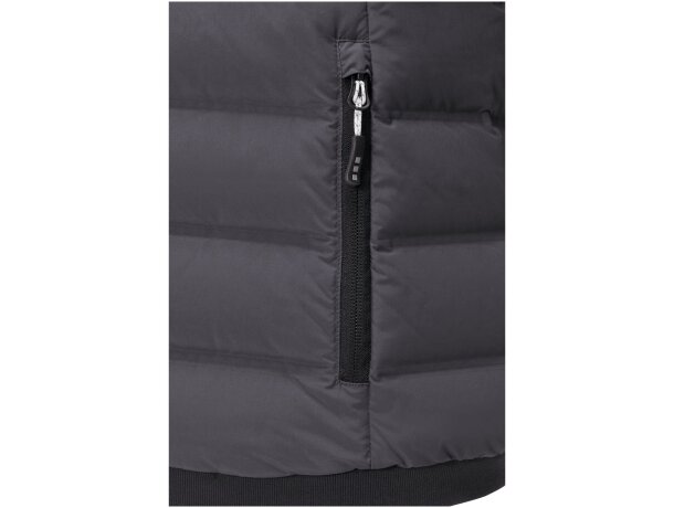 Chaqueta plumón reciclado certificado RDS para mujer Macin Gris tormenta detalle 9