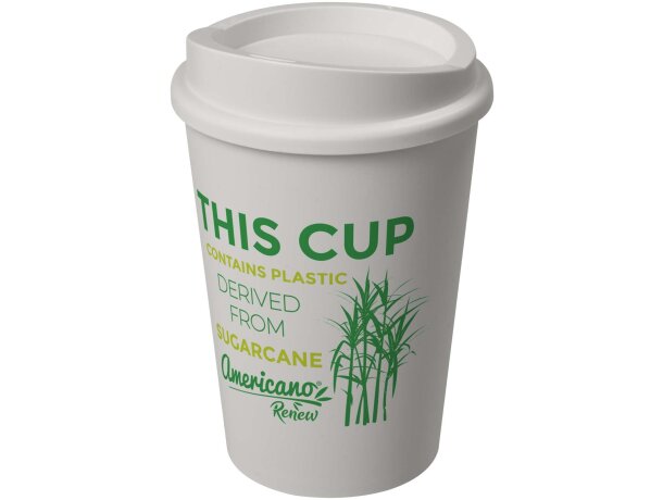 Vaso 300 ml con tapa Americano Switch Renew bioplástico Blanco marfil detalle 1