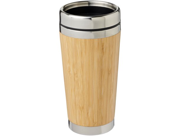 Vaso de 450 ml con exterior de bambú Bambus Marrón detalle 5