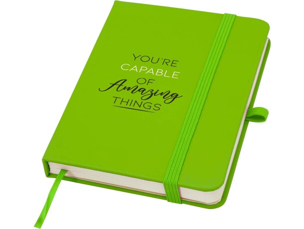 Libreta tapa dura A6 Spectrum Plus con papel FSC certificado Verde lima detalle 37