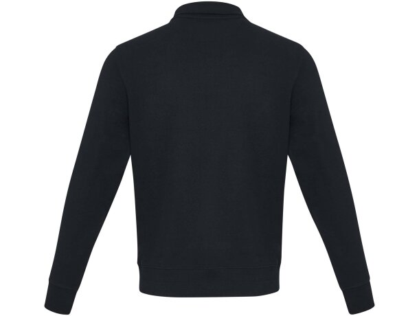 Sudadera reciclada unisex con cremallera 1/4 Aware™ Tin Azul marino detalle 9