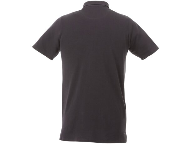 Polo con cuello abotonado para hombre Atkinson Gris tormenta detalle 11