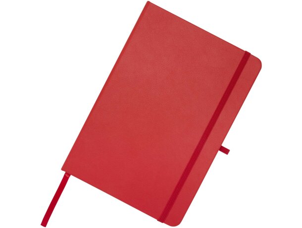 Libreta A5 Teak con tapa dura de tacto suave reciclado Rojo detalle 15