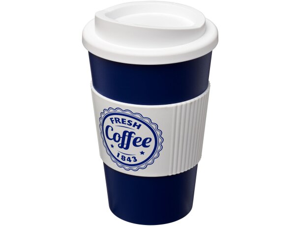 Vaso térmico 350ml con agarradera Americano Azul/blanco detalle 57