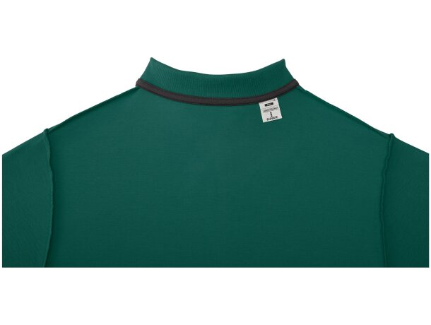 Polo de manga corta para hombre Helios Verde bosque detalle 65