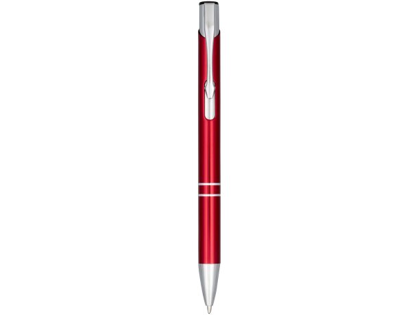 Bolígrafo de aluminio anodizado Moneta Rojo detalle 6