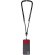 Lanyard regulable Kubi con gancho metálico y cinta de nylon Rojo detalle 15