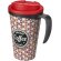 Brite-Americano® Grande taza 350 ml mug con tapa antigoteo Negro intenso/rojo