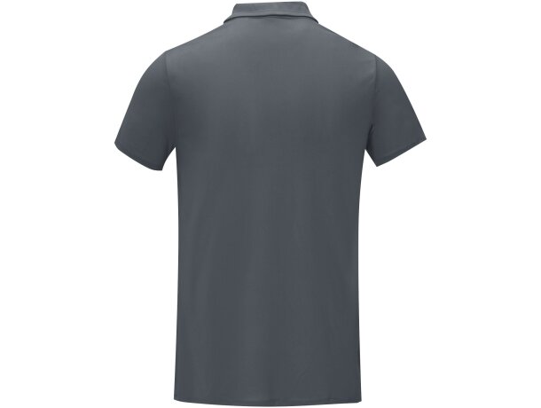 Polo manga corta Deimos cool fit para hombre Gris tormenta detalle 31