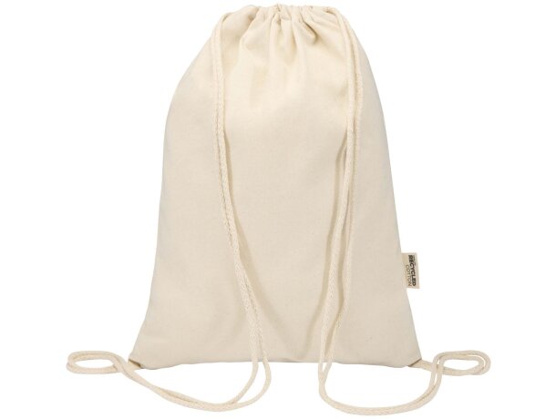 Bolsa con cuerdas Peru Blend de algodón reciclado GRS 5L Natural detalle 2