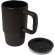 Taza térmica de gres Carter con tapa antiderrame 450ml Negro intenso detalle 3