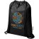 Bolsa con cuerdas Peru Blend de algodón reciclado GRS 5L Negro intenso detalle 5