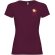 Camiseta mujer manga corta Jamaica Roly 100% algodón entallada Burdeos detalle 61