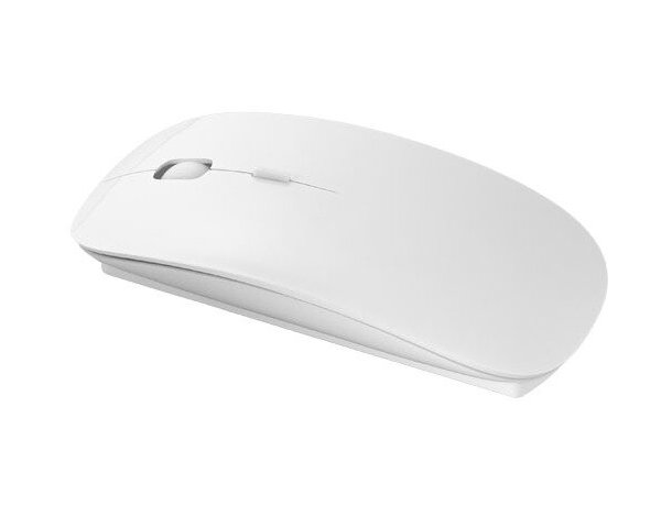 Ratón inalámbrico a pilas personalizado blanco Ratón inalámbrico a pilas personalizado blanco