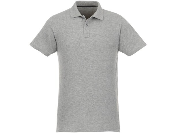 Polo de manga corta para hombre Helios Gris mezcla detalle 53